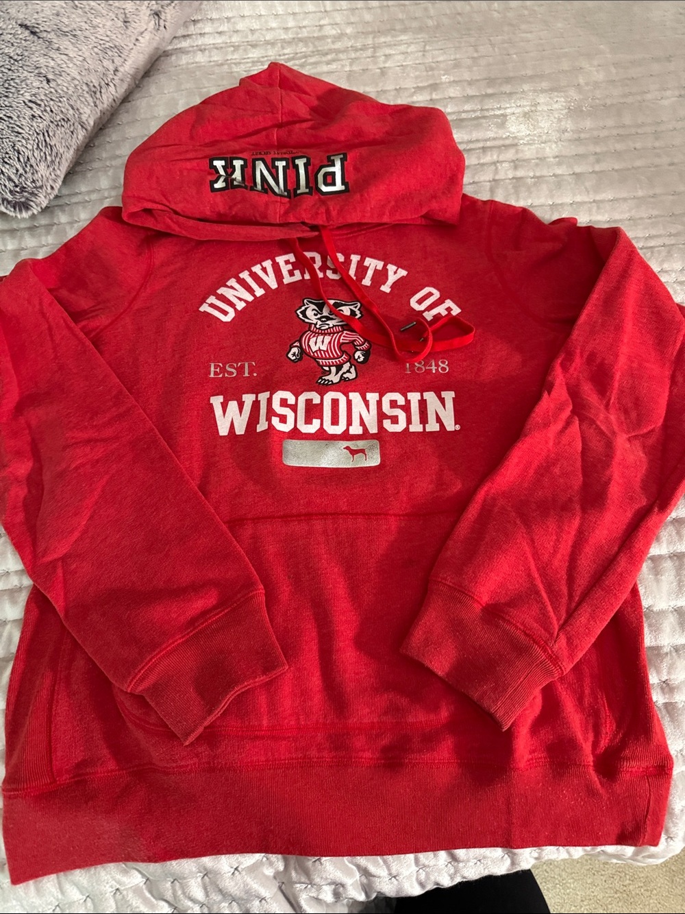 Victoria's Secret PINK Red Hooded Pullover